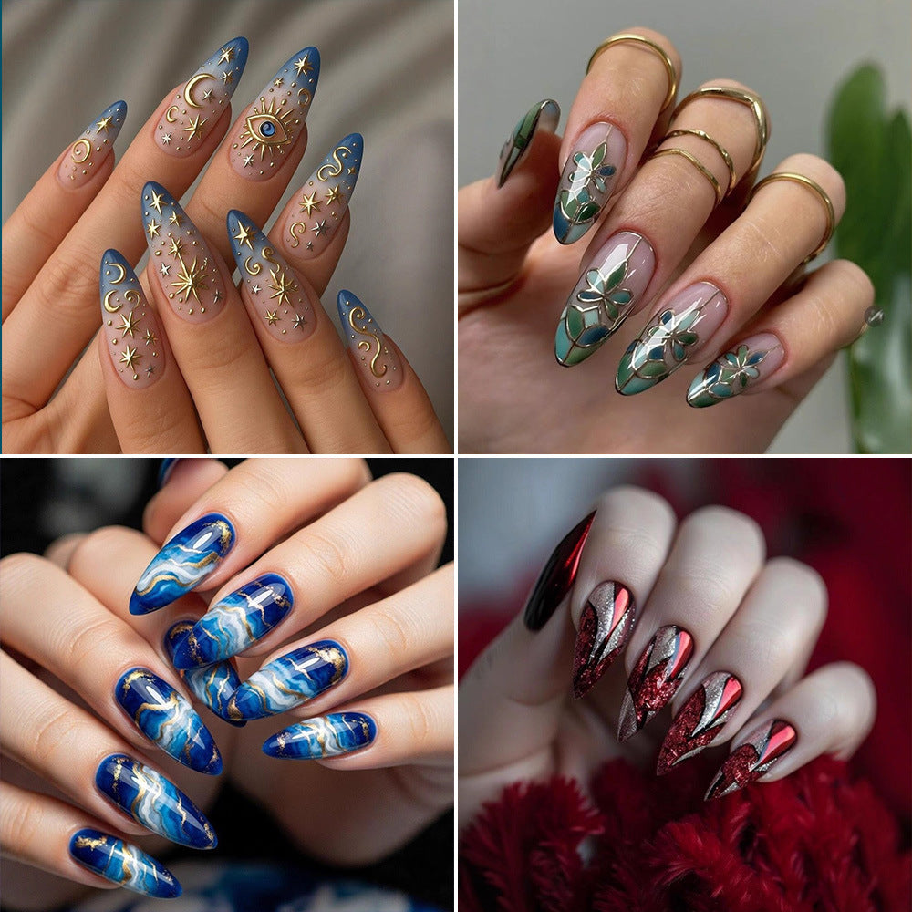 Amazing art nails with peacock feather design Kalsten
