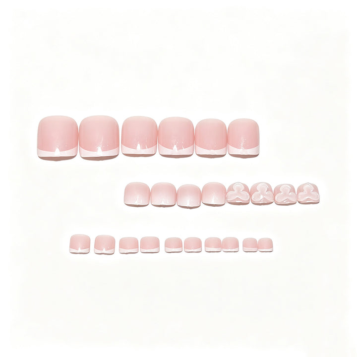 Decorative Press-On Nail Art Tips with Bow Design Kalsten