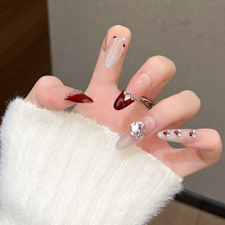 Elegant Nail Art Extensions with Pearl Accents Kalsten