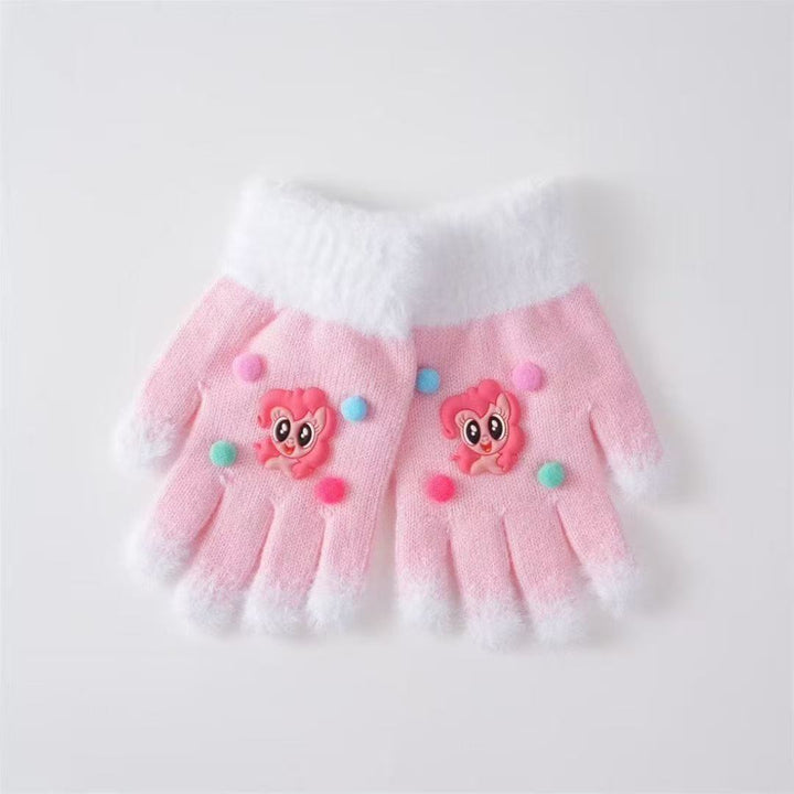 Cute Plush Cartoon-Themed Fingerless Gloves Kalsten