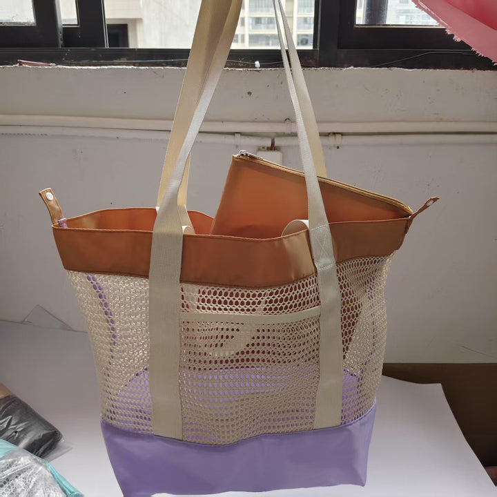 Airy Beach Bag with Large Storage and Mesh Design Kalsten