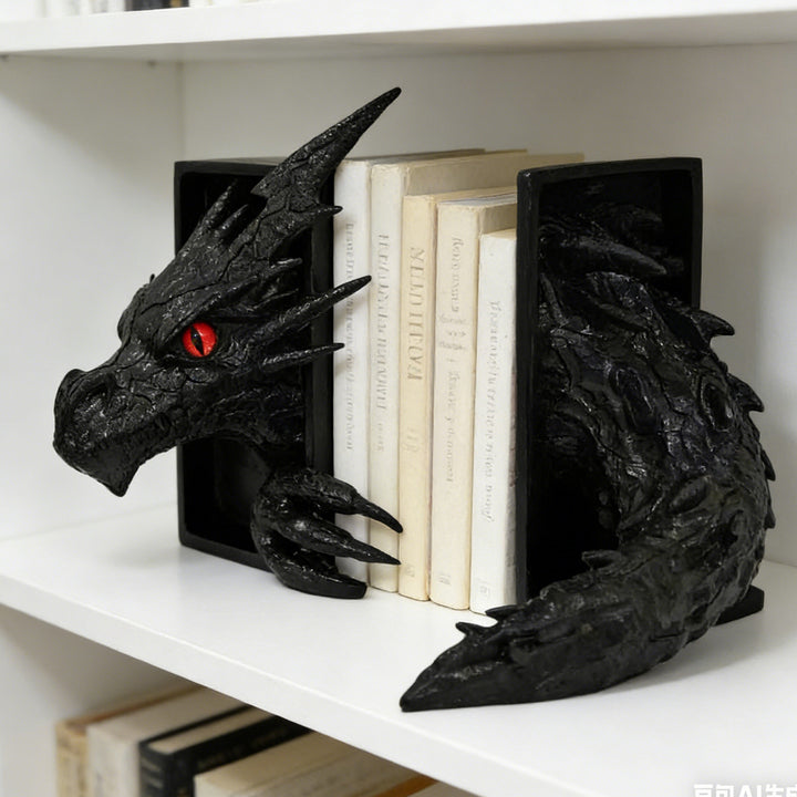 Dragon-Themed Bookend Sculpture