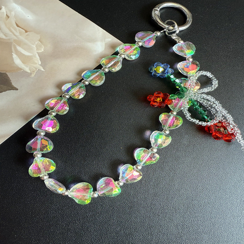 Heart-Shaped Crystal Beaded Kalsten