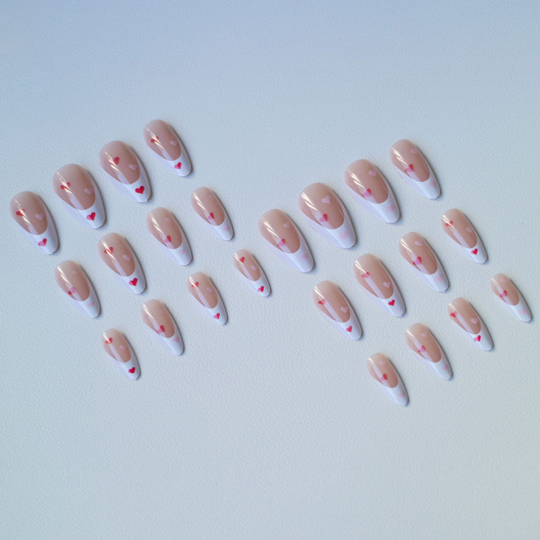 Heart-Accent Stiletto Press-On Nails Kalsten