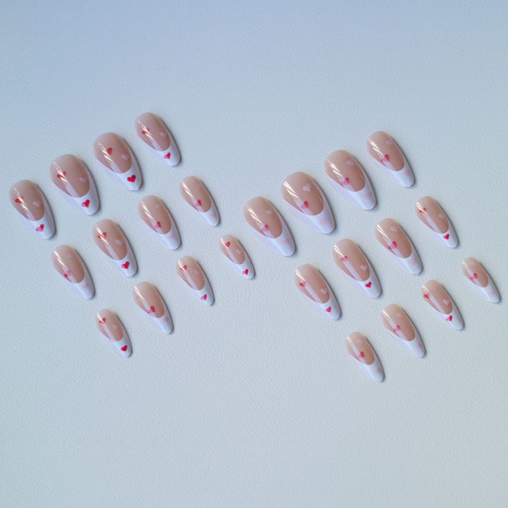 Heart-Accent Stiletto Press-On Nails Kalsten