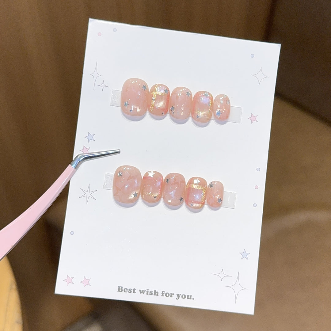 Glamorous artificial nail tips with star design Kalsten