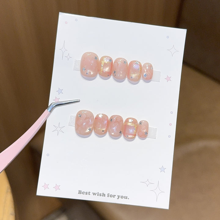 Glamorous artificial nail tips with star design Kalsten
