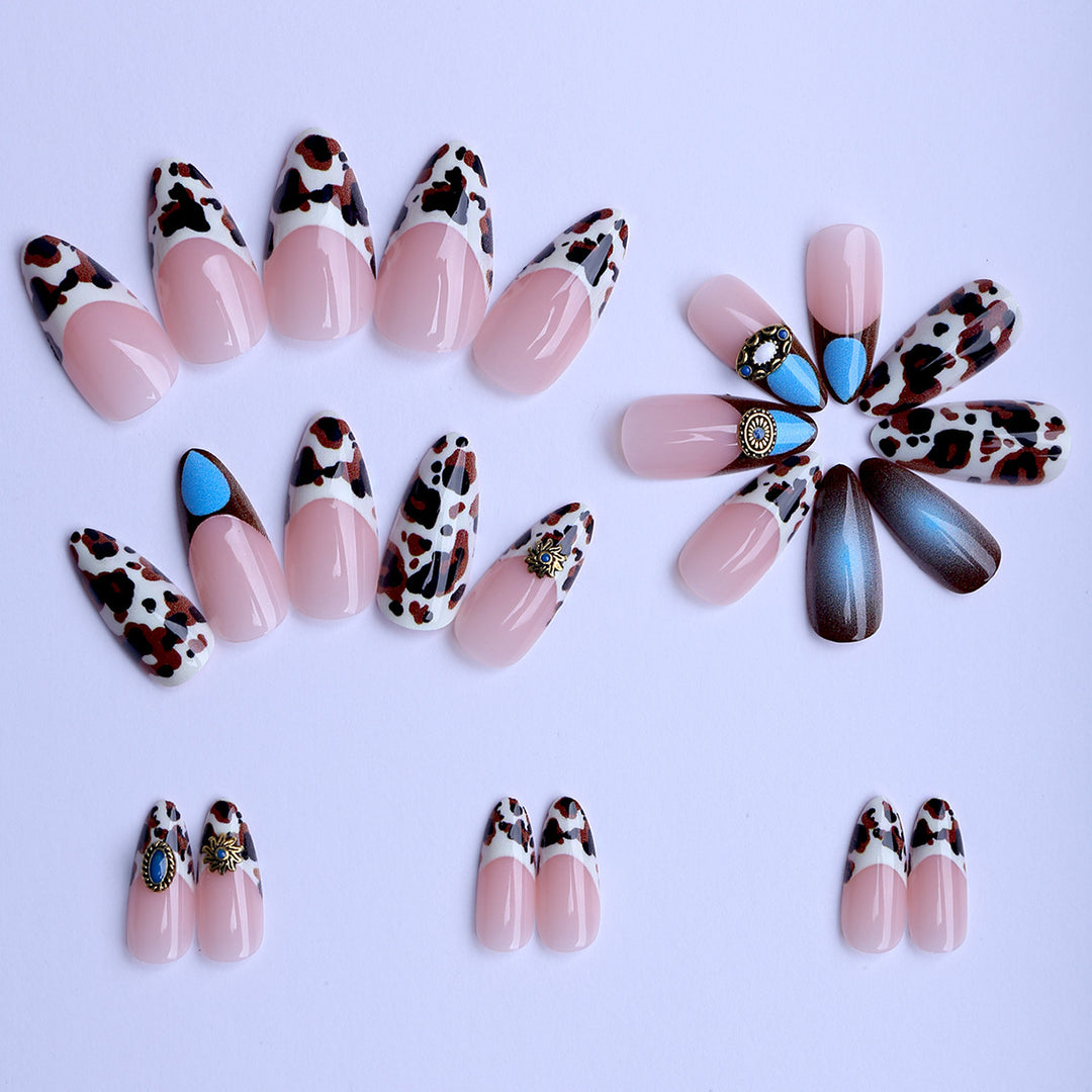 Artful Stiletto Fingernails with Unique Accents Kalsten