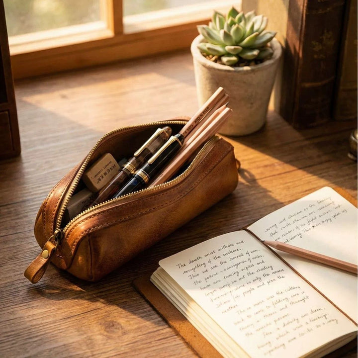 Luxury Leather Pencil Case