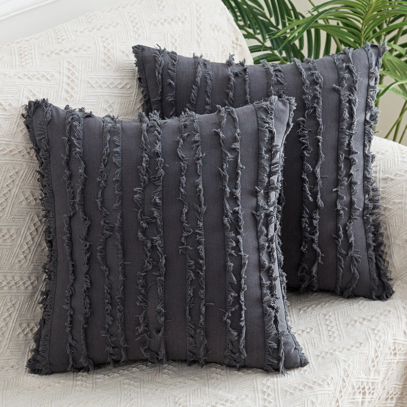 Fringe Texture Square Cushion