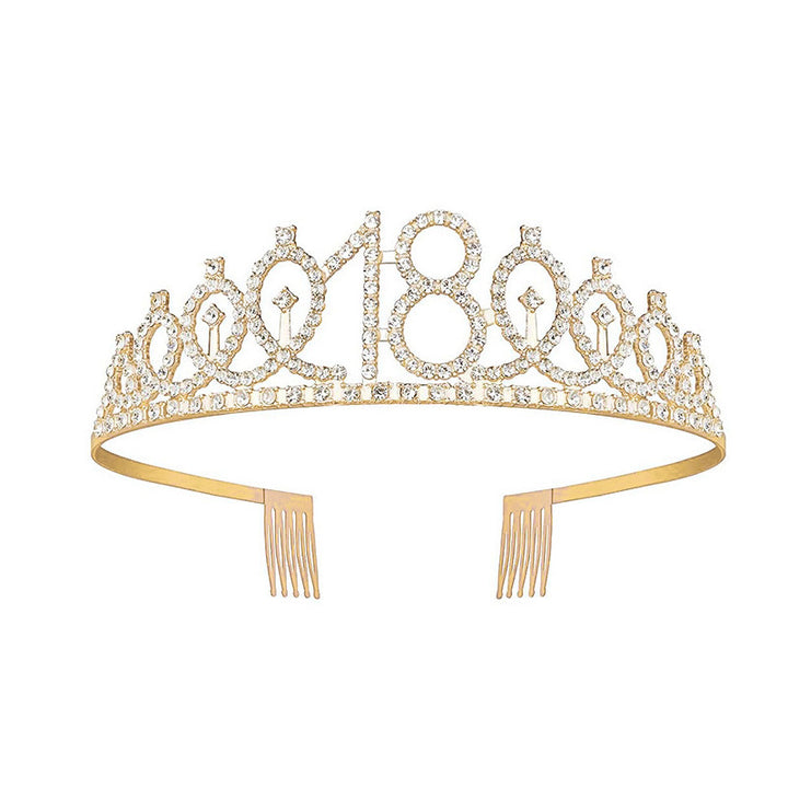 Ladies Glittering Crown with Swarovski Stones Kalsten