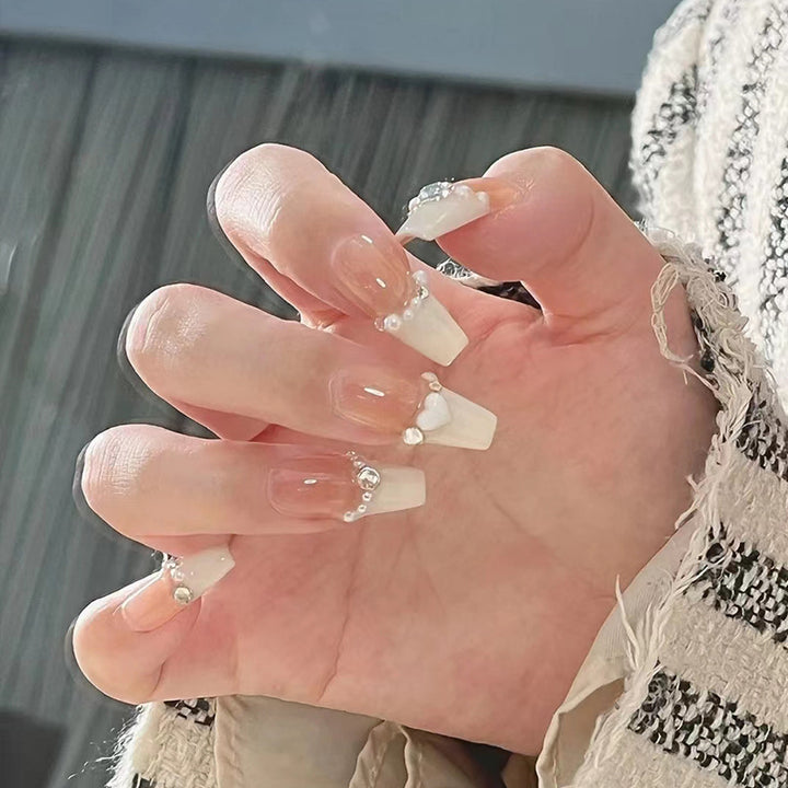 Artificial Art Fingernails with Pearl Design Kalsten