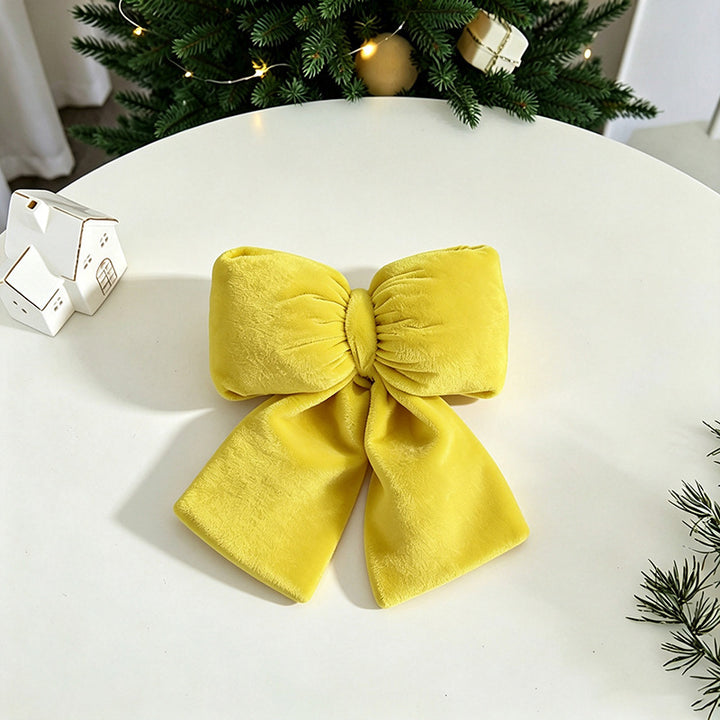 Decorative Plaid Fabric Bow Ornament