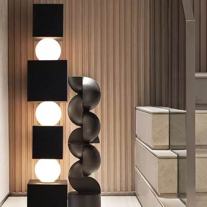 Modern Stacked Geometric Floor Lamp