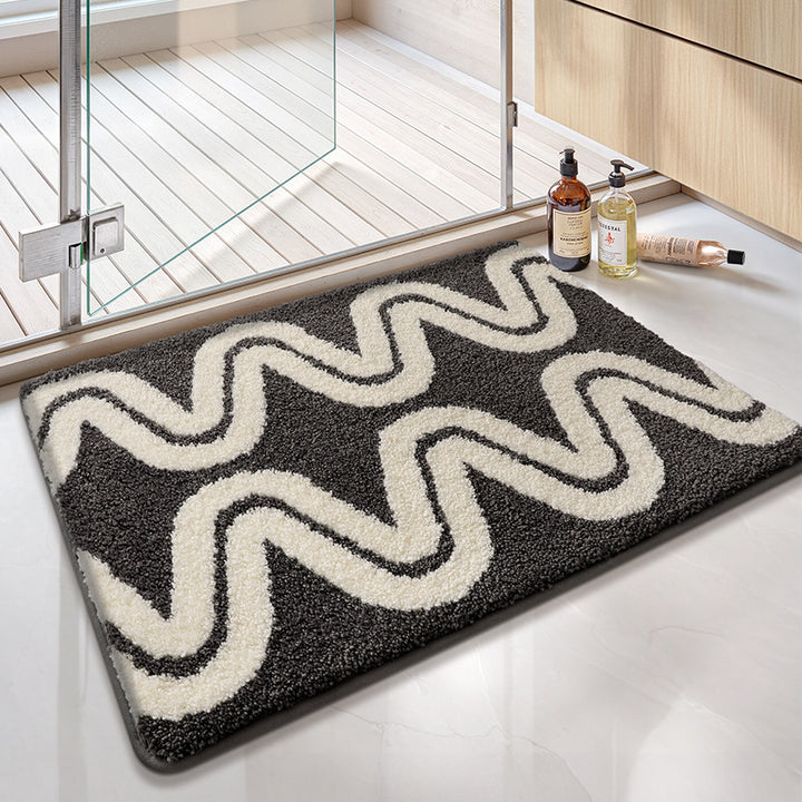 Absorbent Geometric Pattern Bath Mat