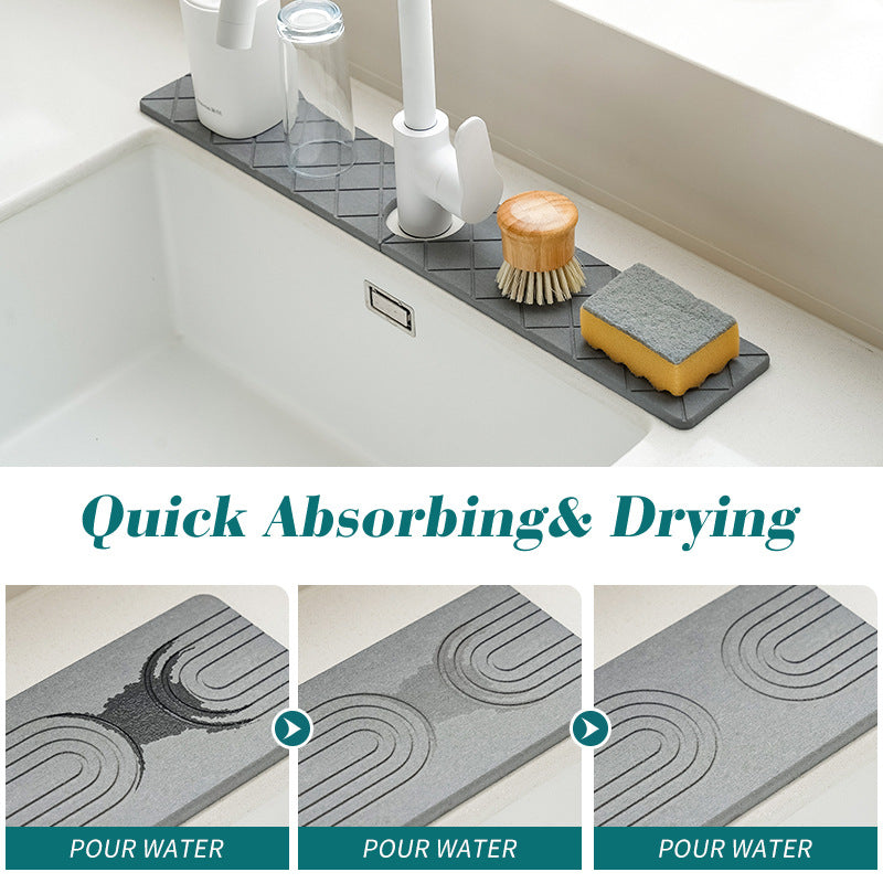 Fast-Drying Diatomite Countertop Mat