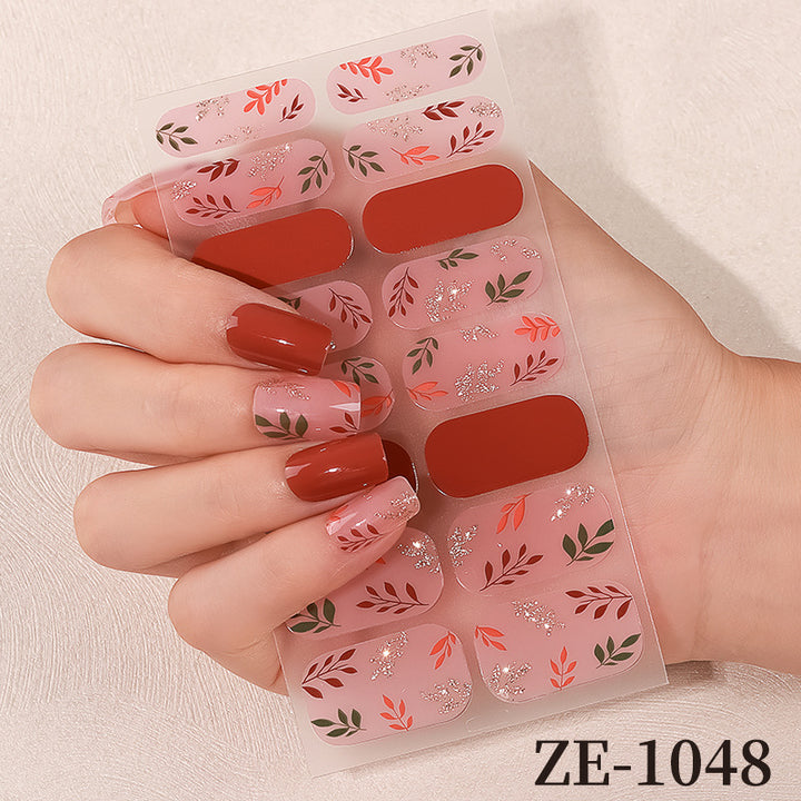 Floral Design Nail Art Wraps