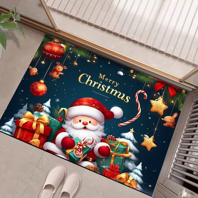 Festive Holiday Scene Entrance Mat