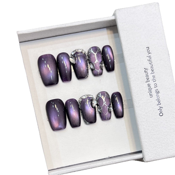 Diamond-Accented Press-On Nail Set Kalsten