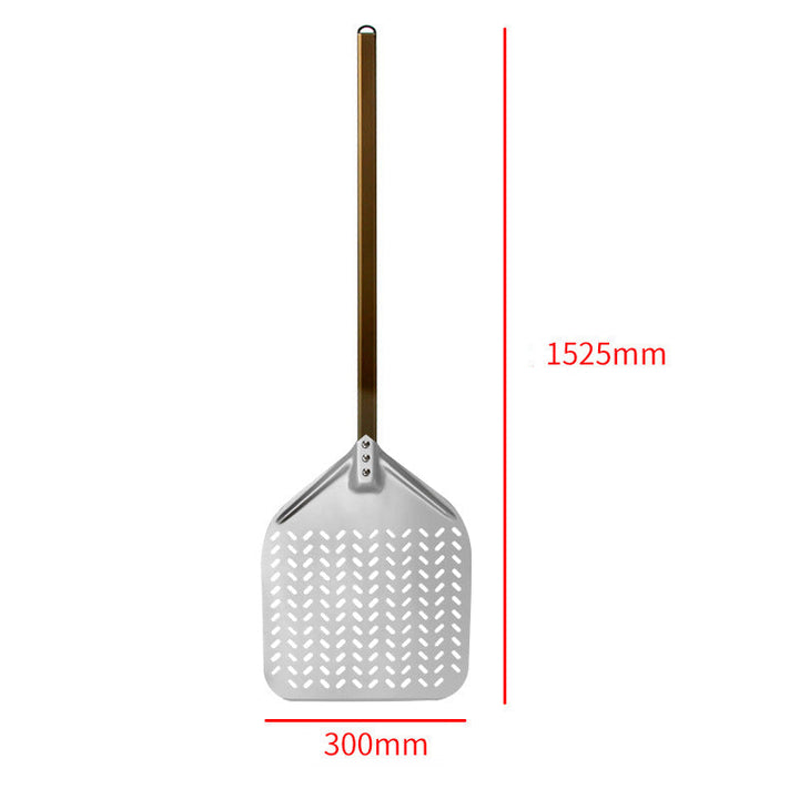 perforated aluminum pizza peel with long ergonomic reinforced handle Kalsten