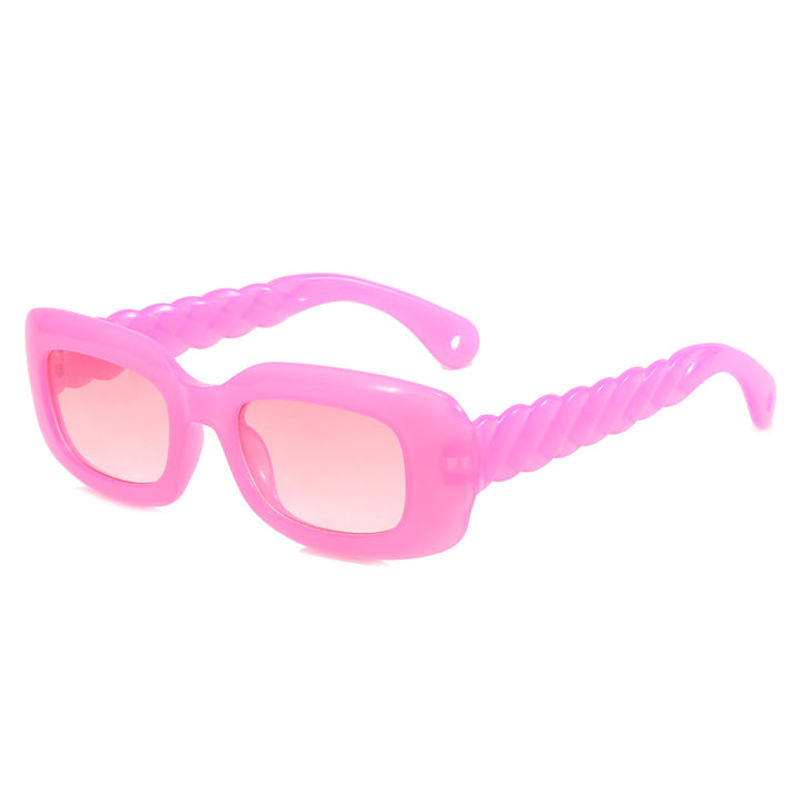 Women's fashionable square sunglasses with unique twisted temple design Kalsten