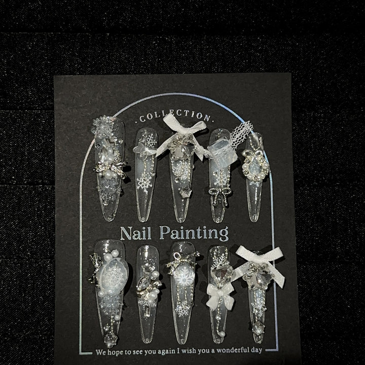 Elaborate Press-On Nail Design Set