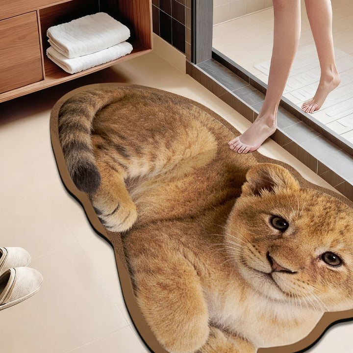 Cat-Themed Plush Bath Rug Kalsten