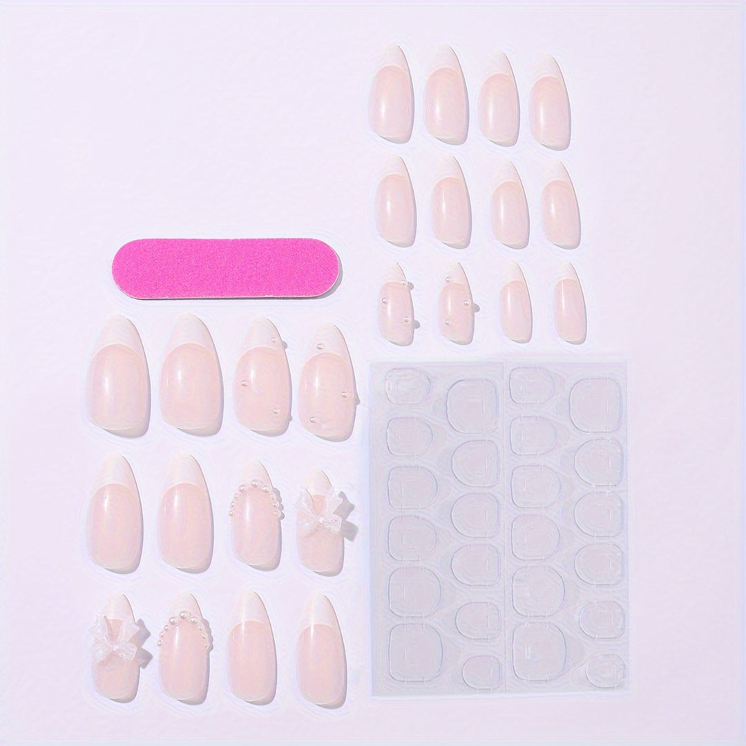 Artificial nail set with elegant decorative elements Kalsten