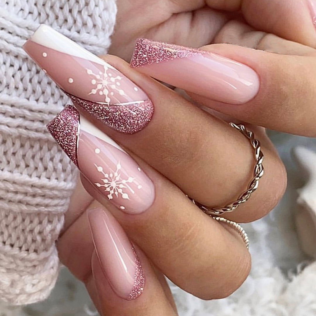 Elegant Stiletto Press-On Nail Set with Unique Design Kalsten