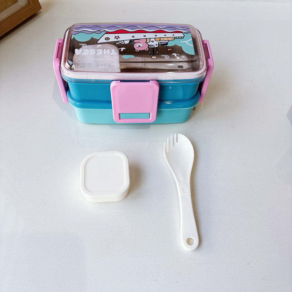 Space-Themed Multi-Compartment Bento Lunch Box