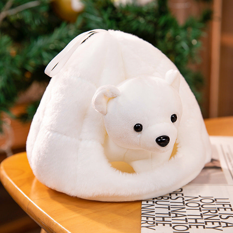 Plush Penguin Cozy Nesting Pet Cave Bed Kalsten