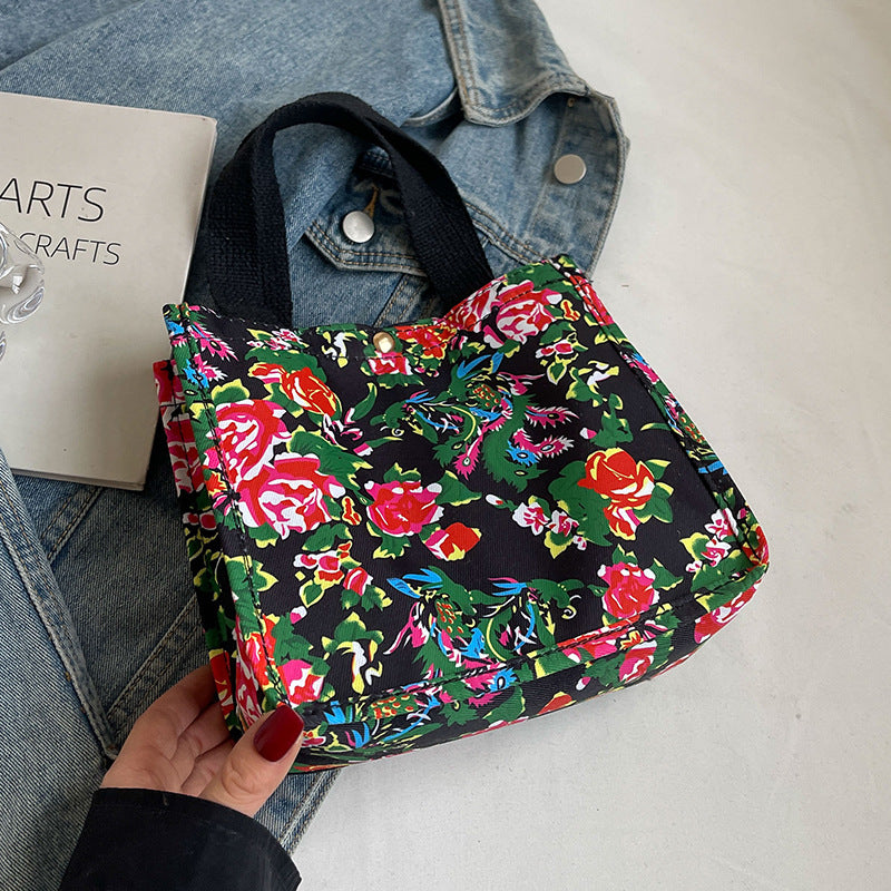 Floral Print Shopping Tote