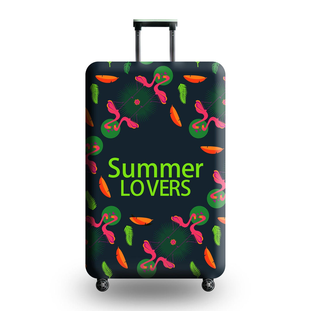 Unisex hard-shell luggage with artistic flamingo motif Kalsten