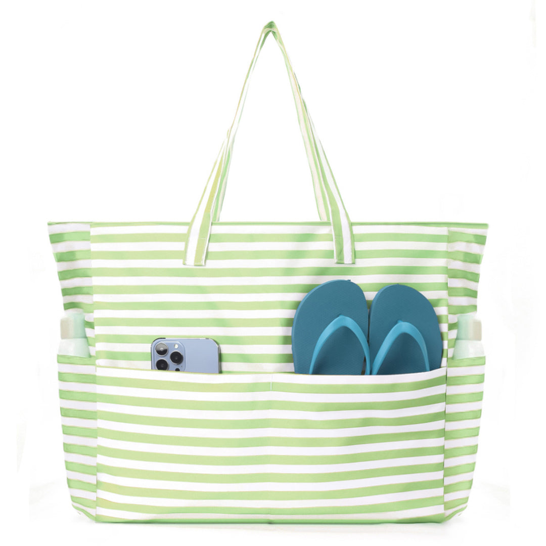 Spacious and Stylish Shopping Bag with Striped Pattern Kalsten