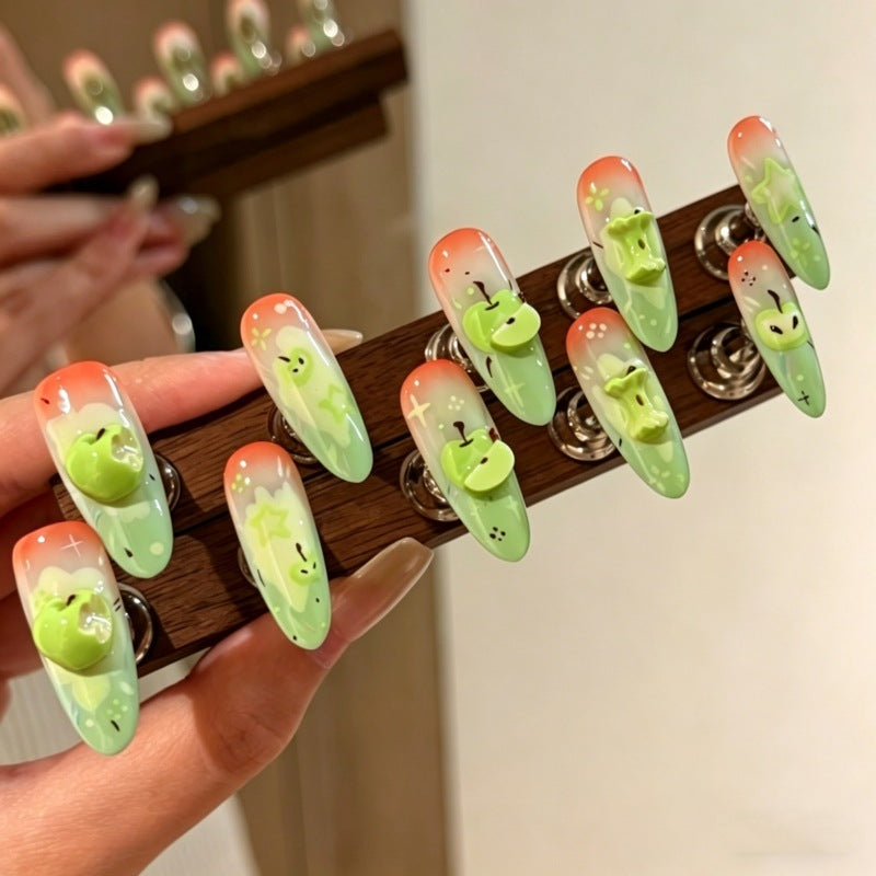 Nature-Themed Artistic Press-On Nail Set Kalsten