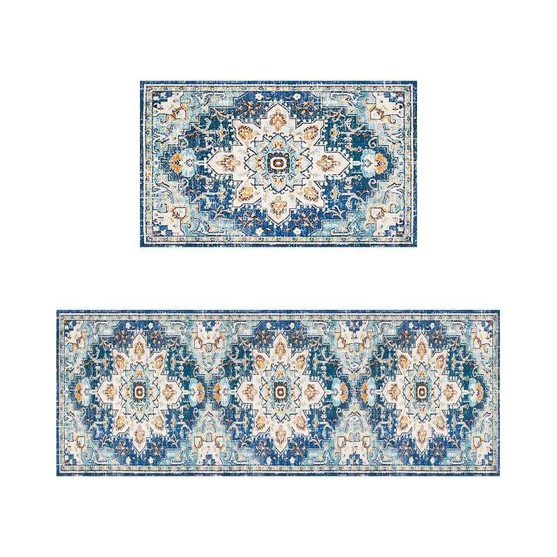 Vintage Floral Pattern Area Mat Set Kalsten