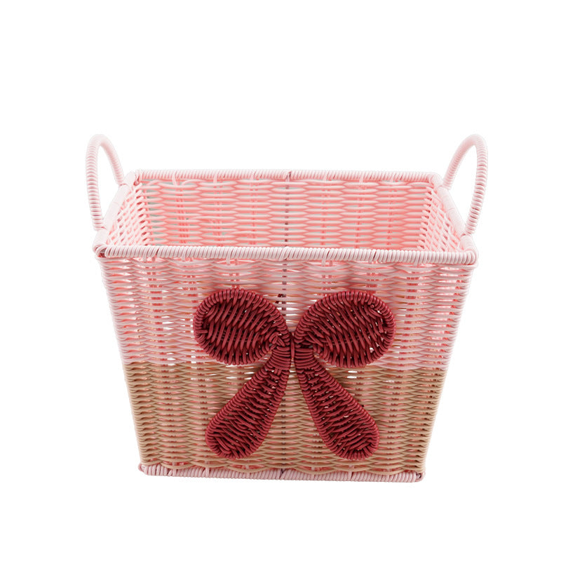 Decorative Woven Storage Basket with Bow Design Kalsten