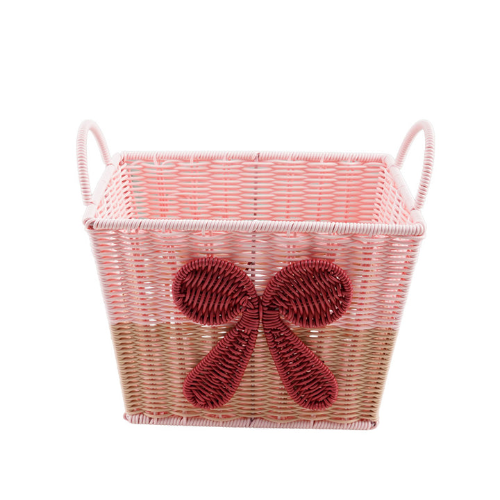 Decorative Woven Storage Basket with Bow Design Kalsten