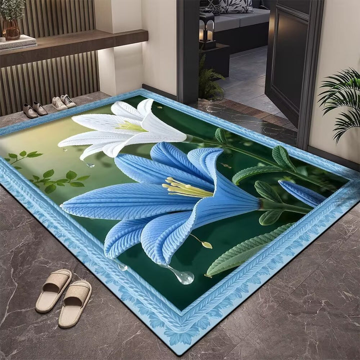 Elegant Floral Design Area Rug