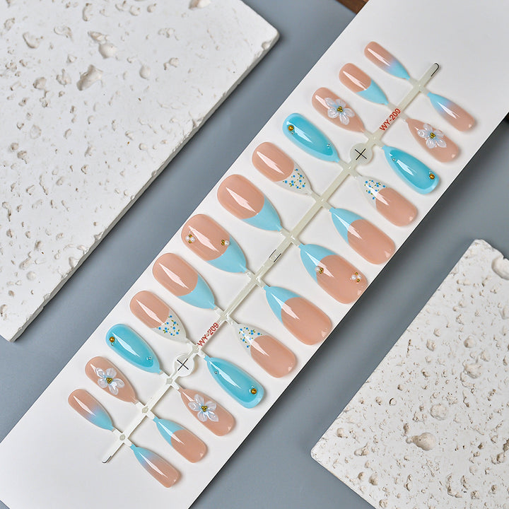 Glamorous Floral-Accent Press-On Nail Set Kalsten