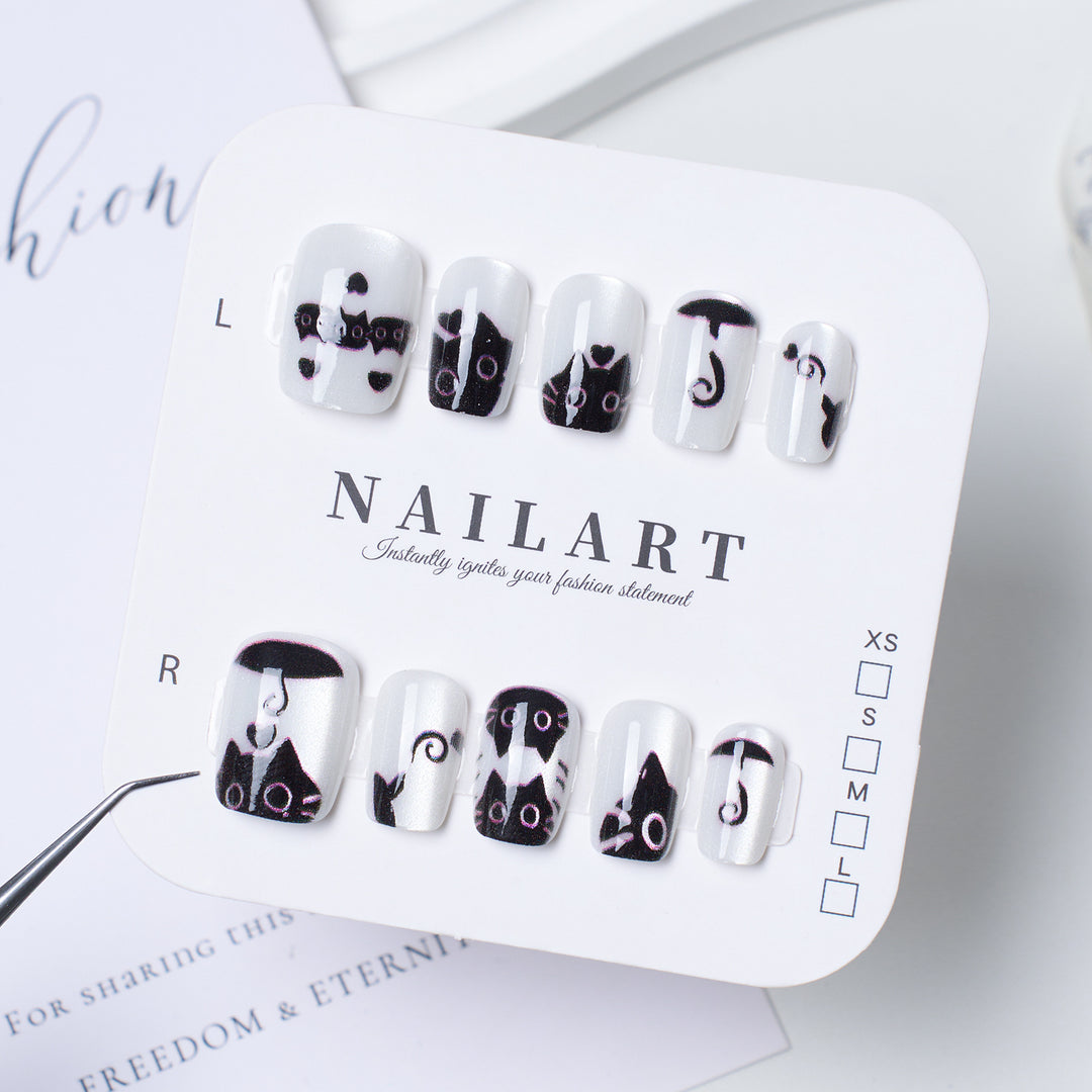 Artistic Animal-Themed Press-On Nail Set Kalsten