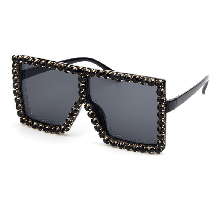 Women's oversized sunglasses with sparkly crystal frame Kalsten