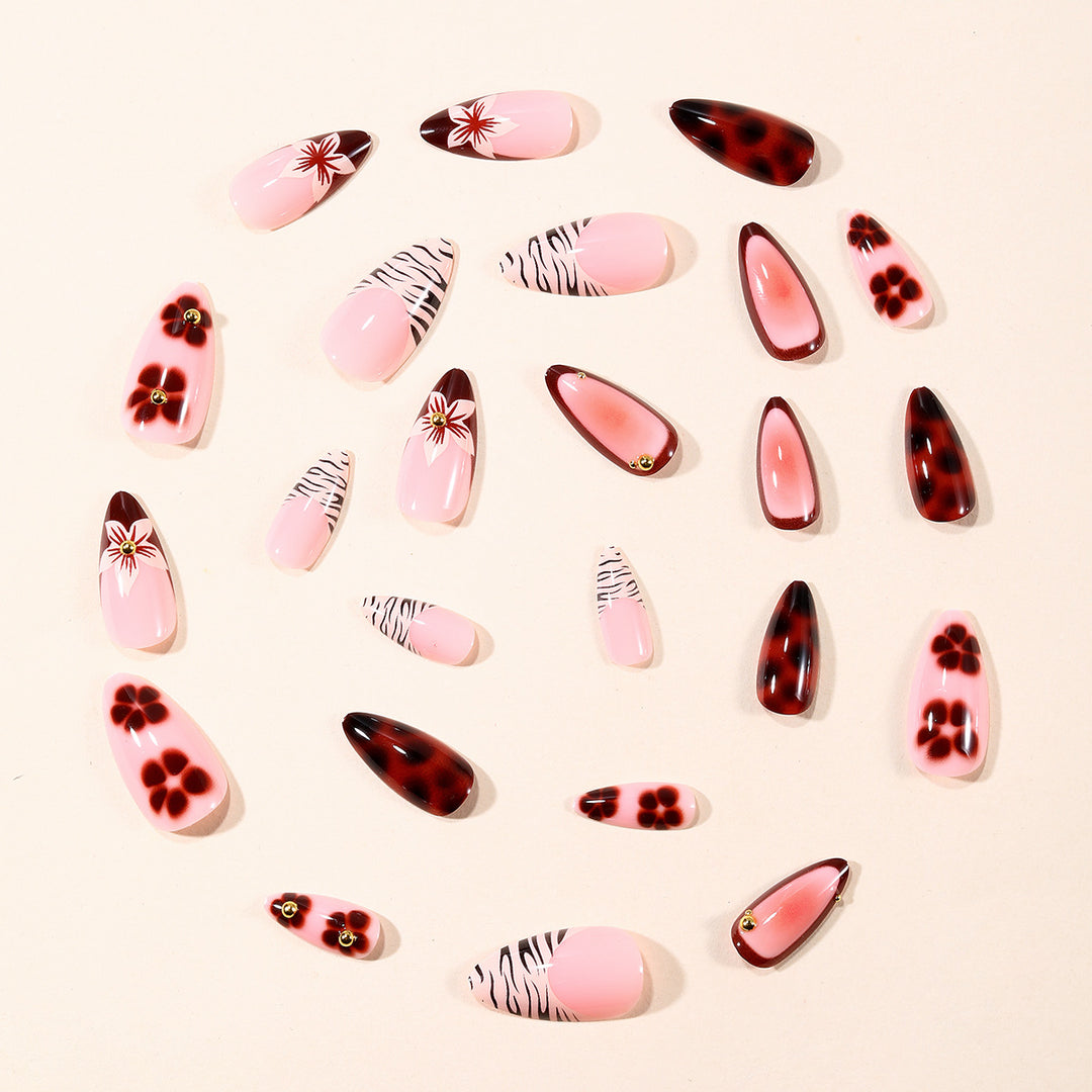 Floral Art Acrylic Nail Design Kalsten