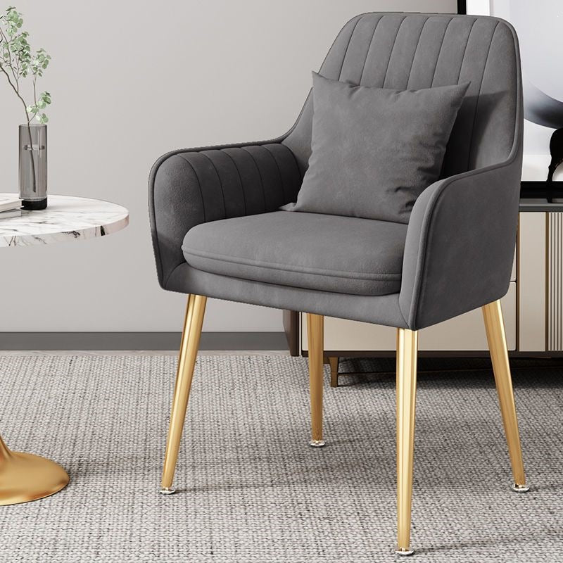 Modern Accent Chair with Gold Legs Kalsten