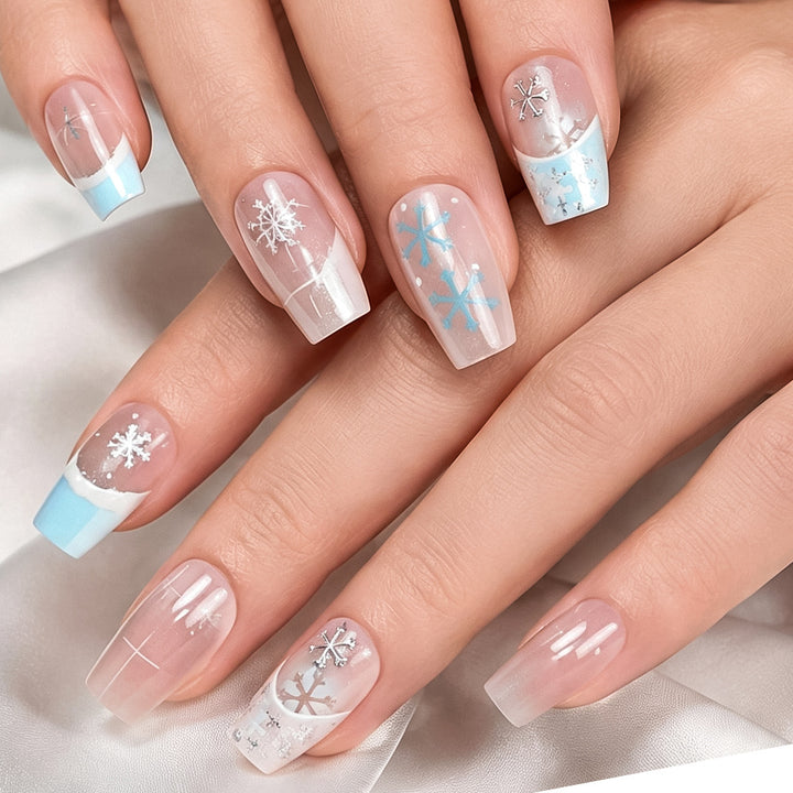 Stylish Winter-Themed Press-On Nails Kalsten