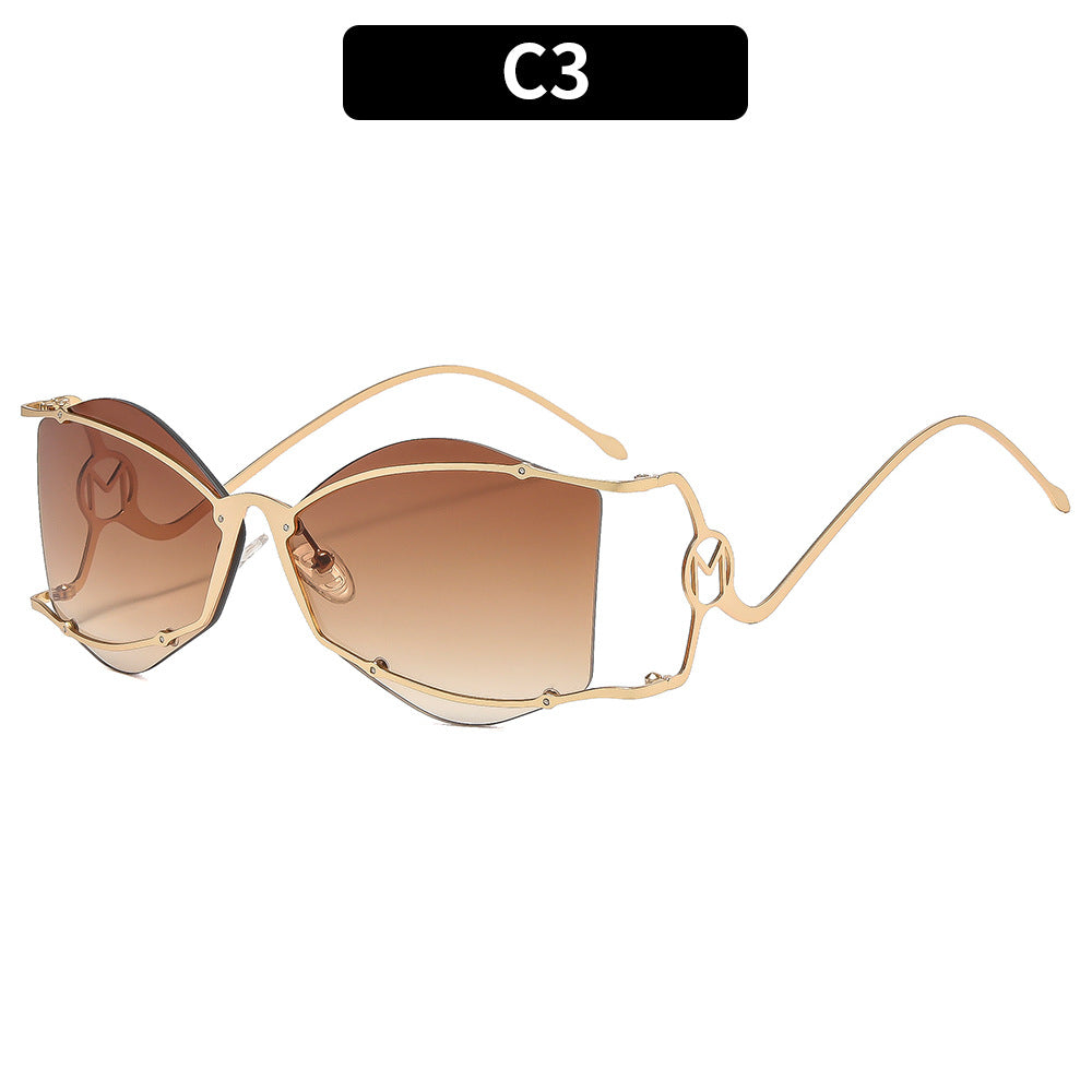 Modern Geometric Shield Sunglasses