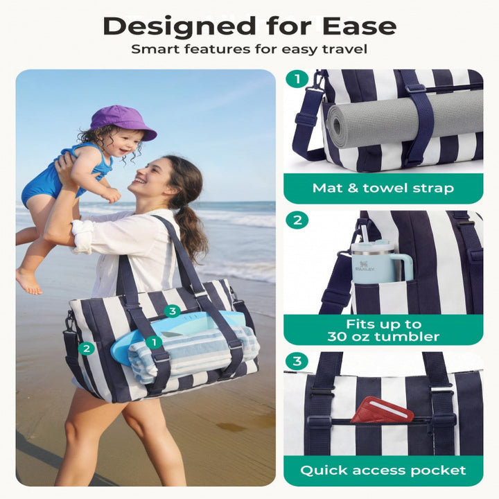 Spacious Multi-Compartment Utility Tote Kalsten