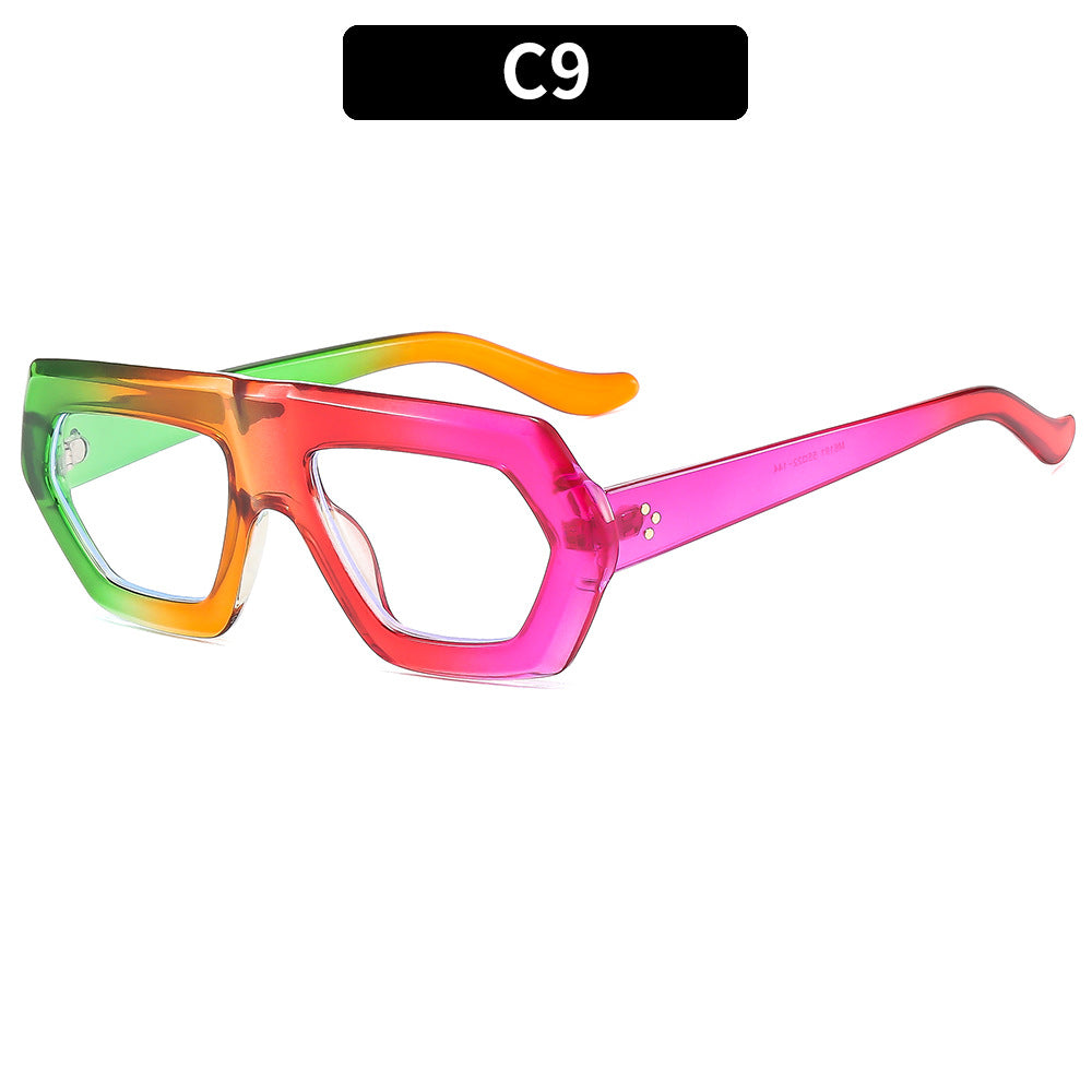 Trendsetting Geometric Oversized Sunglasses