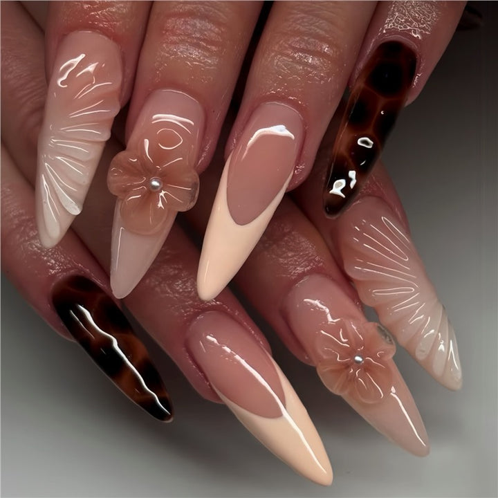 Premium Stiletto Press-On Nail Art Set Kalsten
