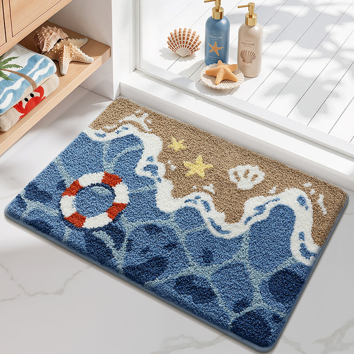 Playful Dog-Themed Bath Mat Kalsten